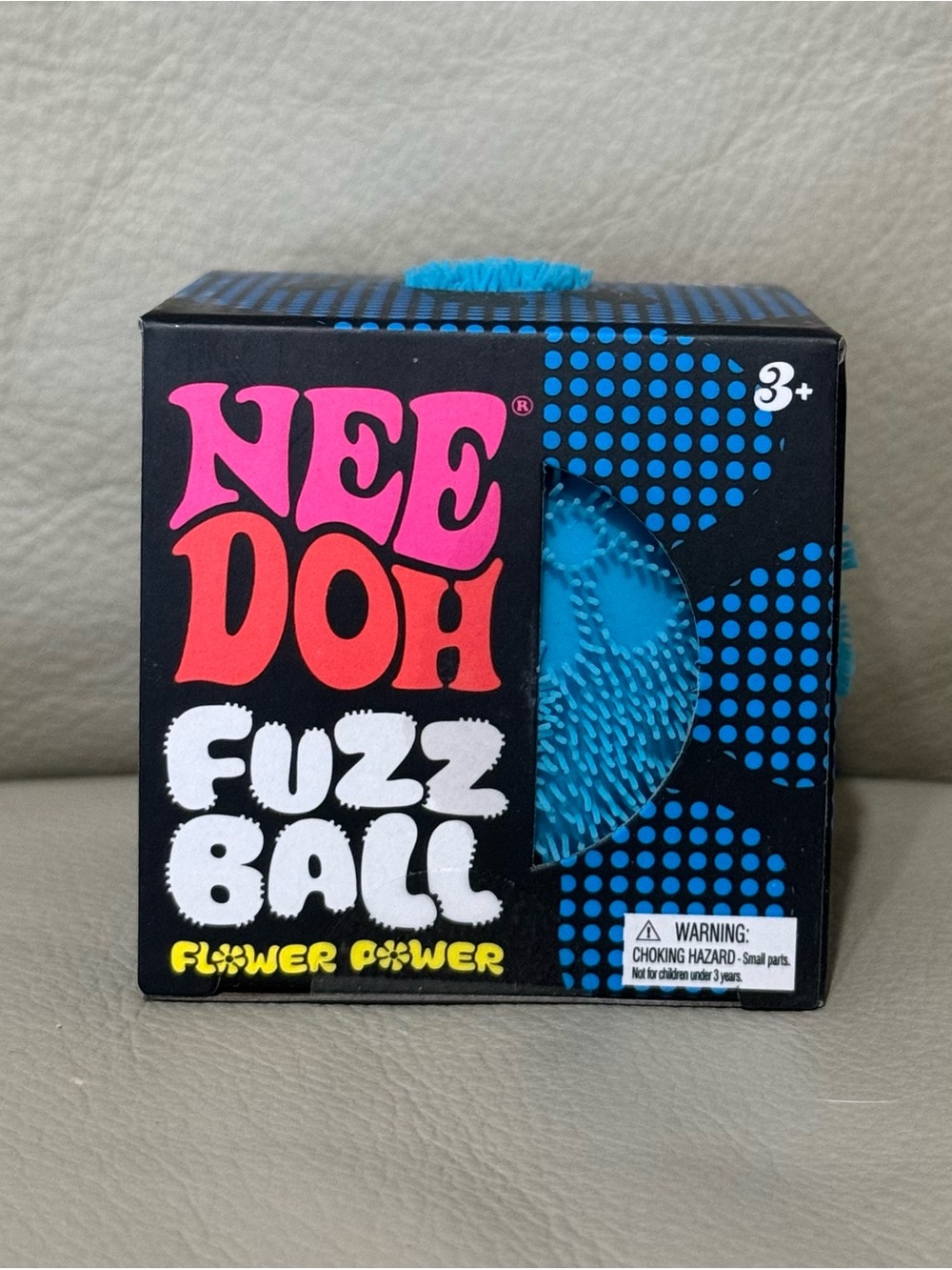 NEW NIB BLUE Needoh FUZZ BALL Flower Power Nee Doh Squishy Viral Fidget